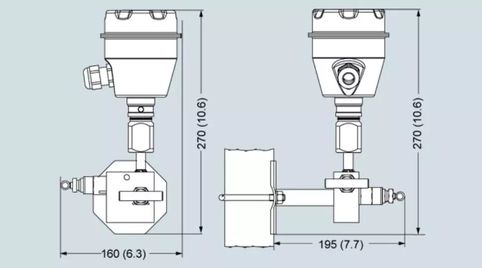 Ống phân phối van 7MF9011-4EA có gắn đồng hồ đo áp suất và bộ truyền áp suất tuyệt đối
